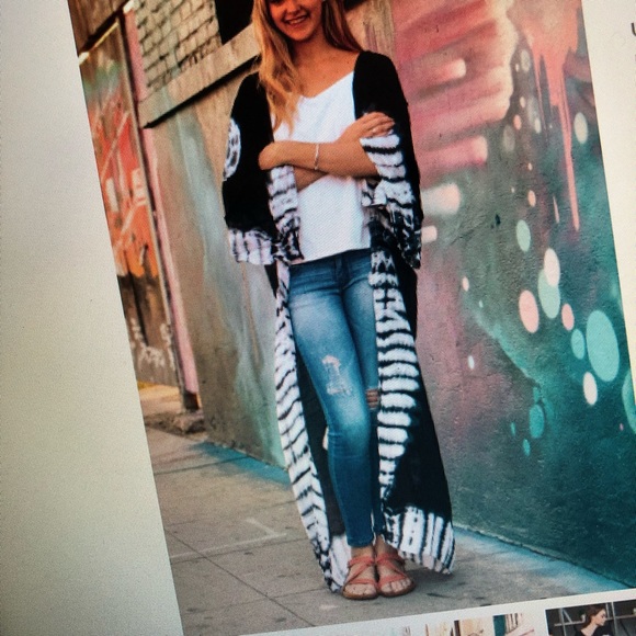 KHADIJAH | Boho Tie Dye Kimono Duster - Picture 4 of 4